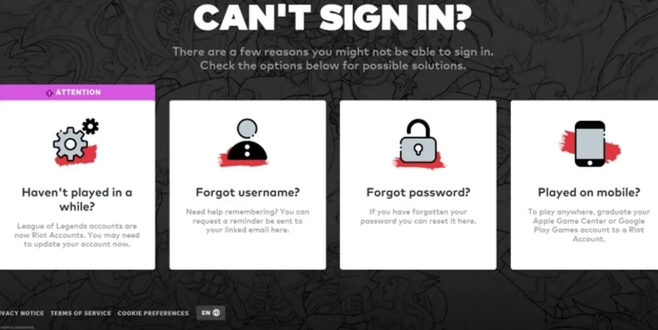 how to recover lol account